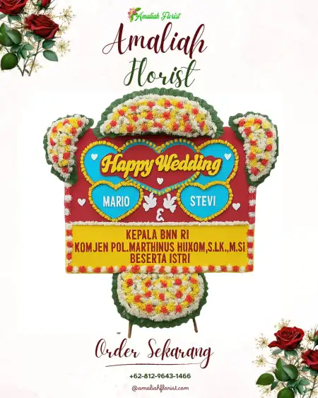 Papan Bunga Pernikahan Taman Rahayu